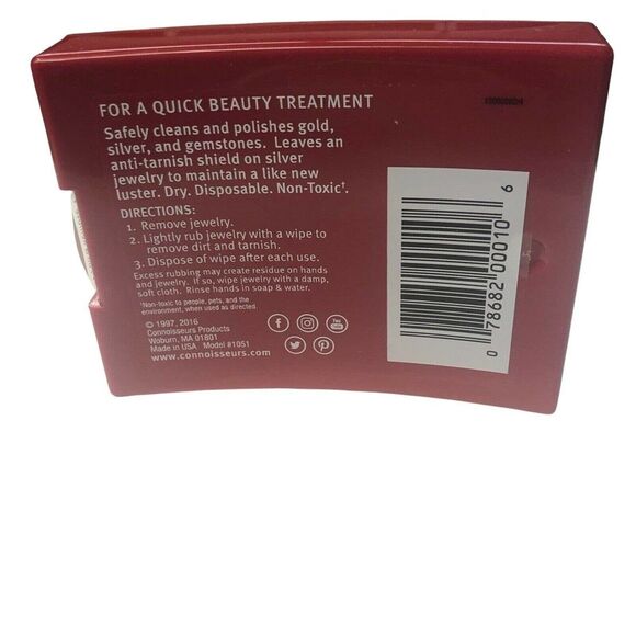 Connoisseurs Jewelry Wipes & Cloth Set – 2 Packs (50 Wipes) + Polishing Cloths - Picture 7 of 9